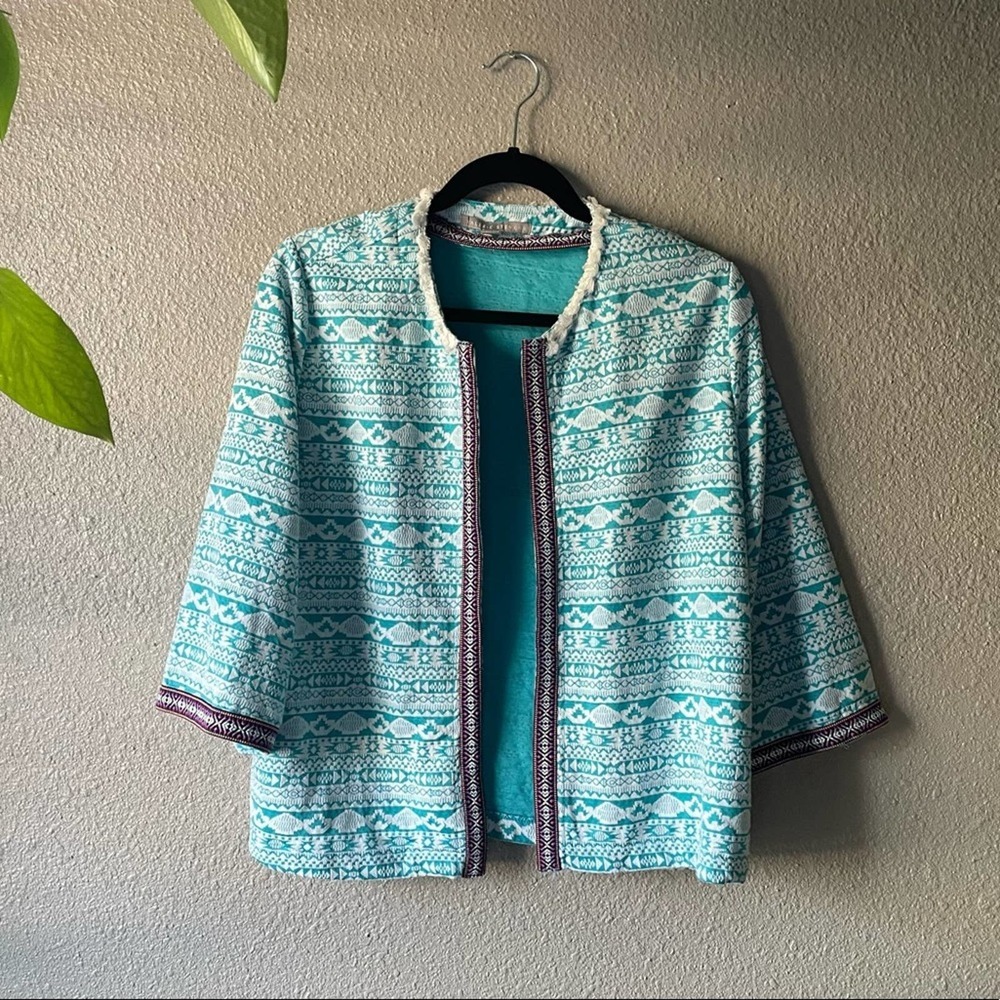 Valerie Stevens Blue Print Blazer